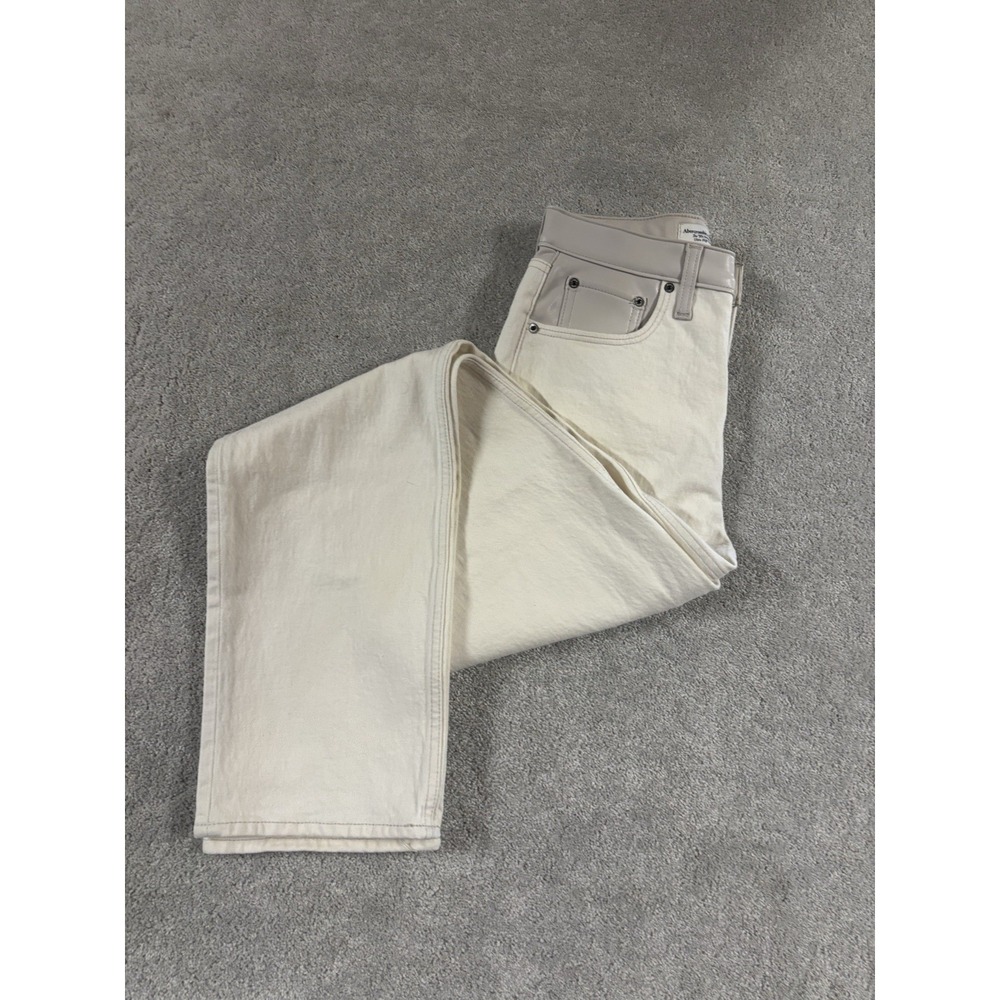 Abercrombie & Fitch Jeans 27 / 4 Womens 90s Straight Faux‎ Leather Ultra High